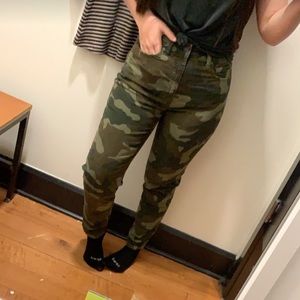 American Eagle Camo Corduroy Mom Jeans